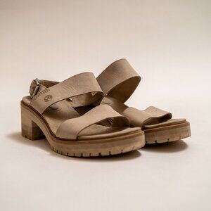 TIMBERLAND Suede Stacked Heel Sandals